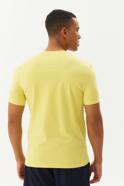 Erkek Sarı Baskılı Tişört 1362