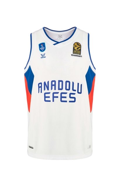 BİLCEE - Anadolu Efes Gold Arma Nakışlı 21/22 Beyaz Yeni Sezon Forma AE-0843