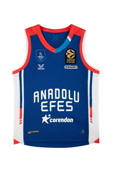 Anadolu Efes Gold Arma Nakışlı 22/23 Sezon Mavi Çocuk Forma 0999 