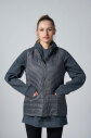 Kadın Koyu Gri Sıfır Kol Yakalı Rüzgar Geçirmez Üç Mevsim Yelek | 1267 - 1