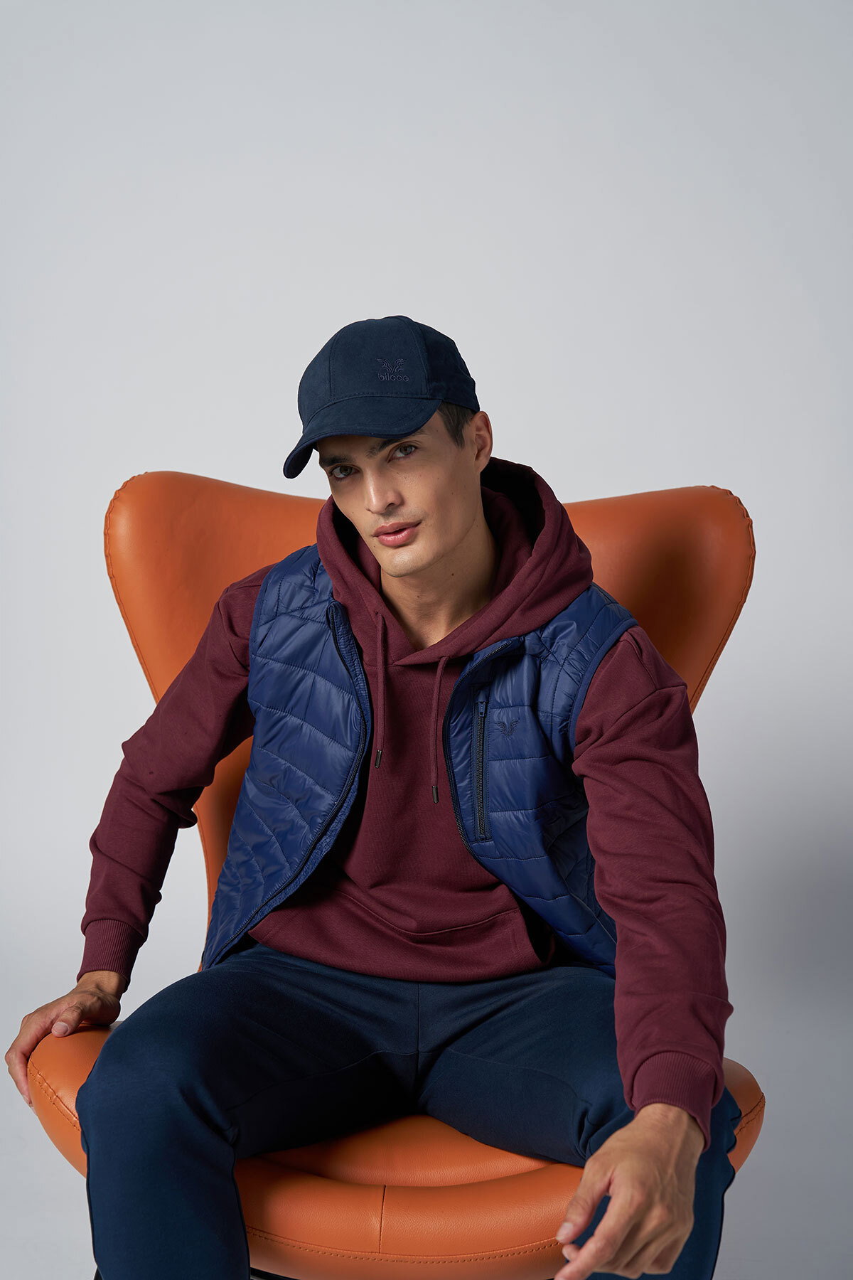 Unisex Lacivert Sıfır Kol Fermuarlı Cepli Yelek | 1268 - BİLCEE (1)