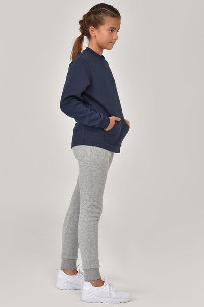 Unisex Çocuk Bisiklet Yaka Yazı Baskılı Sweatshirt 1490