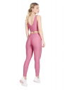 Kadın Pembe Yüksek Bel Esnek ve Toparlayıcı Spor Tayt 1713 - 5