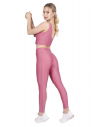 Kadın Pembe Yüksek Bel Esnek ve Toparlayıcı Spor Tayt 1713 - 6