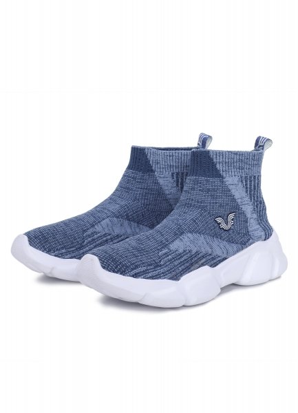 Kadın Mavi Bilekli Çorap Model Spor Ayakkabı 8865