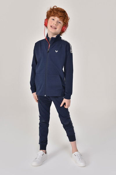 BİLCEE - Lacivert Unisex Çocuk Dik Yaka Eşofman Üstü 8166 (1)