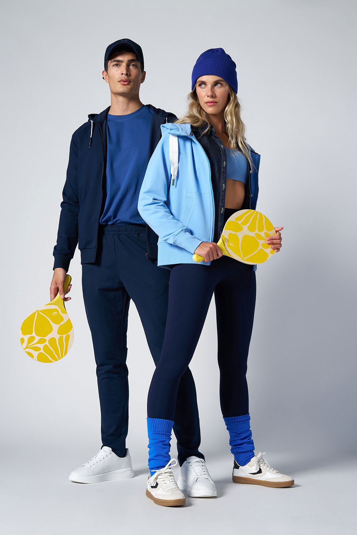 Erkek Lacivert Kapüşonlu Kanguru Cepli Fermuarlı Spor Alt Üst Eşofman Takımı | 8241 - BİLCEE (1)