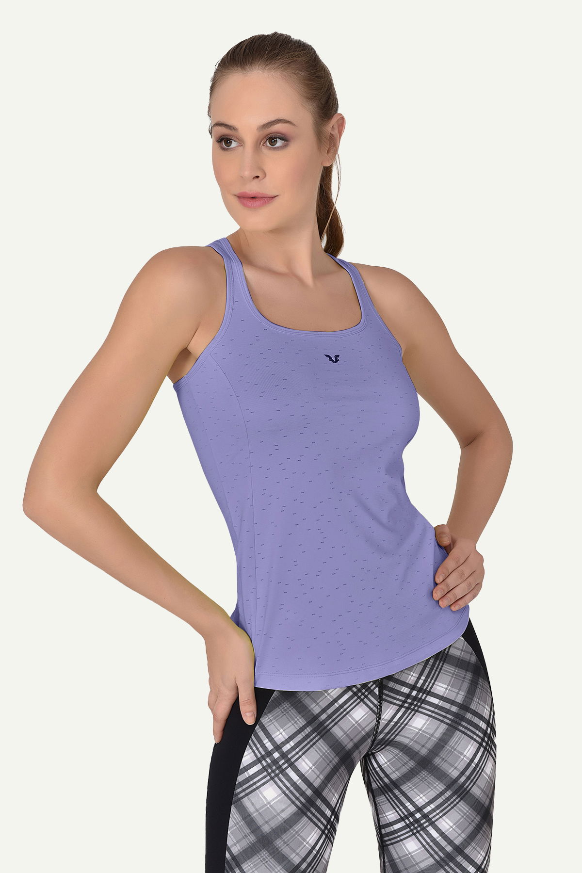 Kadın Mor Geniş Yaka Nefes Alan Sporcu Antrenman Atleti 8604 - BİLCEE