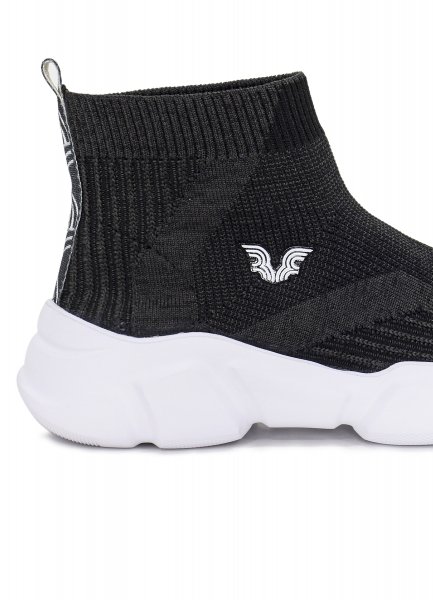 Kadın Siyah Bilekli Çorap Model Spor Ayakkabı 8865