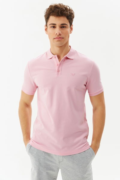 Erkek Pembe Polo Yaka Tişört 8982