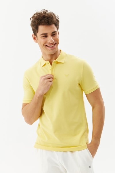 Erkek Sarı Polo Yaka Tişört 8982