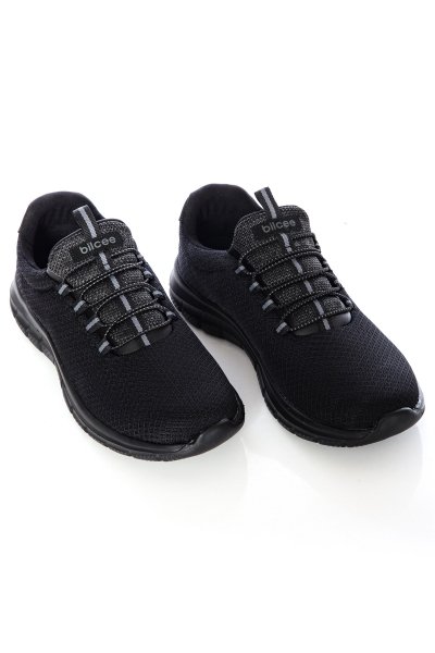 Erkek Siyah Bağcıklı Yürüyüş ve Spor Ayakkabısı 1011