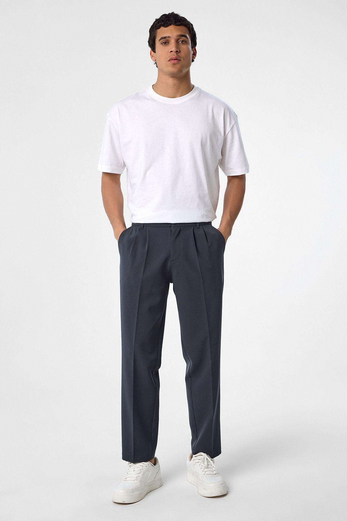  Erkek Teknolojik Kumaş Antrasit Baggy Pantolon | 4590 - BİLCEE