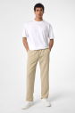 Erkek Bej Teknolojik Kumaş Bol Rahat Pantolon | 4593 - 1