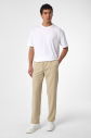 Erkek Bej Teknolojik Kumaş Bol Rahat Pantolon | 4593 - 10
