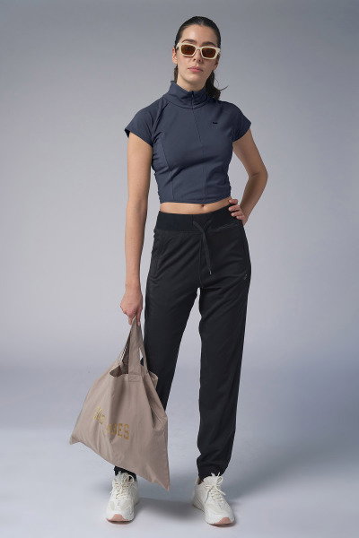 Kadın Carbon Kısa Kollu Yakalı Sörf Body 4059 