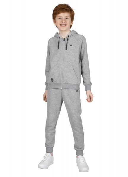 Unisex Çocuk Gri Kapüşonlu Eşofman Üstü 9610