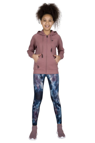 Unisex Çocuk Pudra Kapüşonlu Eşofman Üstü 9610