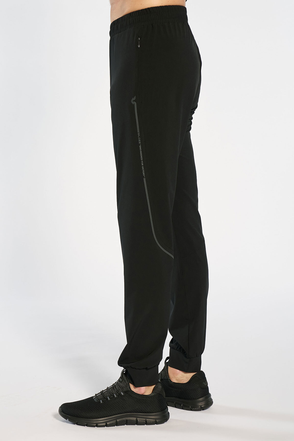 Erkek Jogger Dokuma Siyah Eşofman Altı | 4870 - BİLCEE
