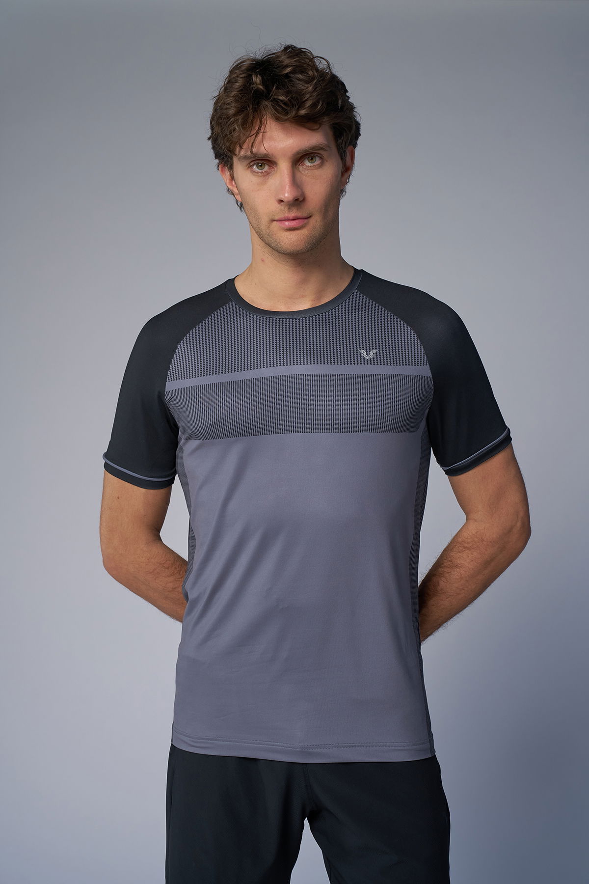 Erkek Gri Antrenman Tişört | 4580 - BİLCEE
