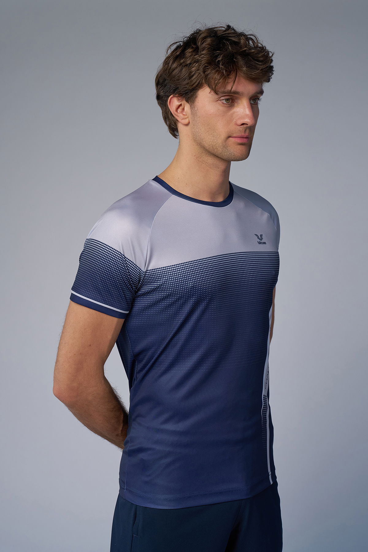 Erkek Lacivert Antrenman Tişört | 4577 - BİLCEE (1)