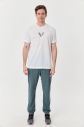 Erkek Beyaz Baskılı Antrenman Tişört 1396 - 4