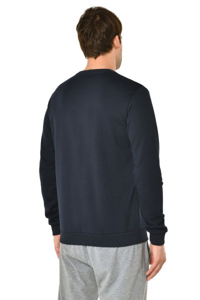 Erkek Lacivert Pamuklu Sweatshirt 8418