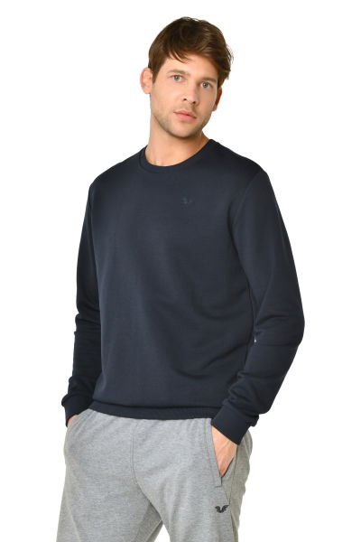 Erkek Lacivert Pamuklu Sweatshirt 8418