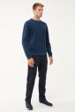 Erkek Petrol Bisiklet Yakalı Yumuşak Dokulu Sweatshirt 1664 - 9