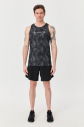 Erkek Siyah Kamuflaj Desenli Spor Atlet | 0155 - 7