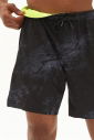 Erkek Siyah Desenli İnce Dokuma Kumaşlı Antrenman Şort 0173 - 7