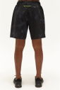 Erkek Siyah Desenli İnce Dokuma Kumaşlı Antrenman Şort 0173 - 13