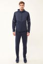 Erkek Lacivert Dokuma Detaylı Düz Paça Kapüşonlu Kışlık Takım 1616 - 1