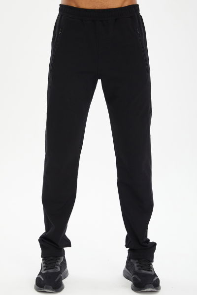 Erkek Siyah Dokuma Detaylı Modelli Eşofman Altı 0792 