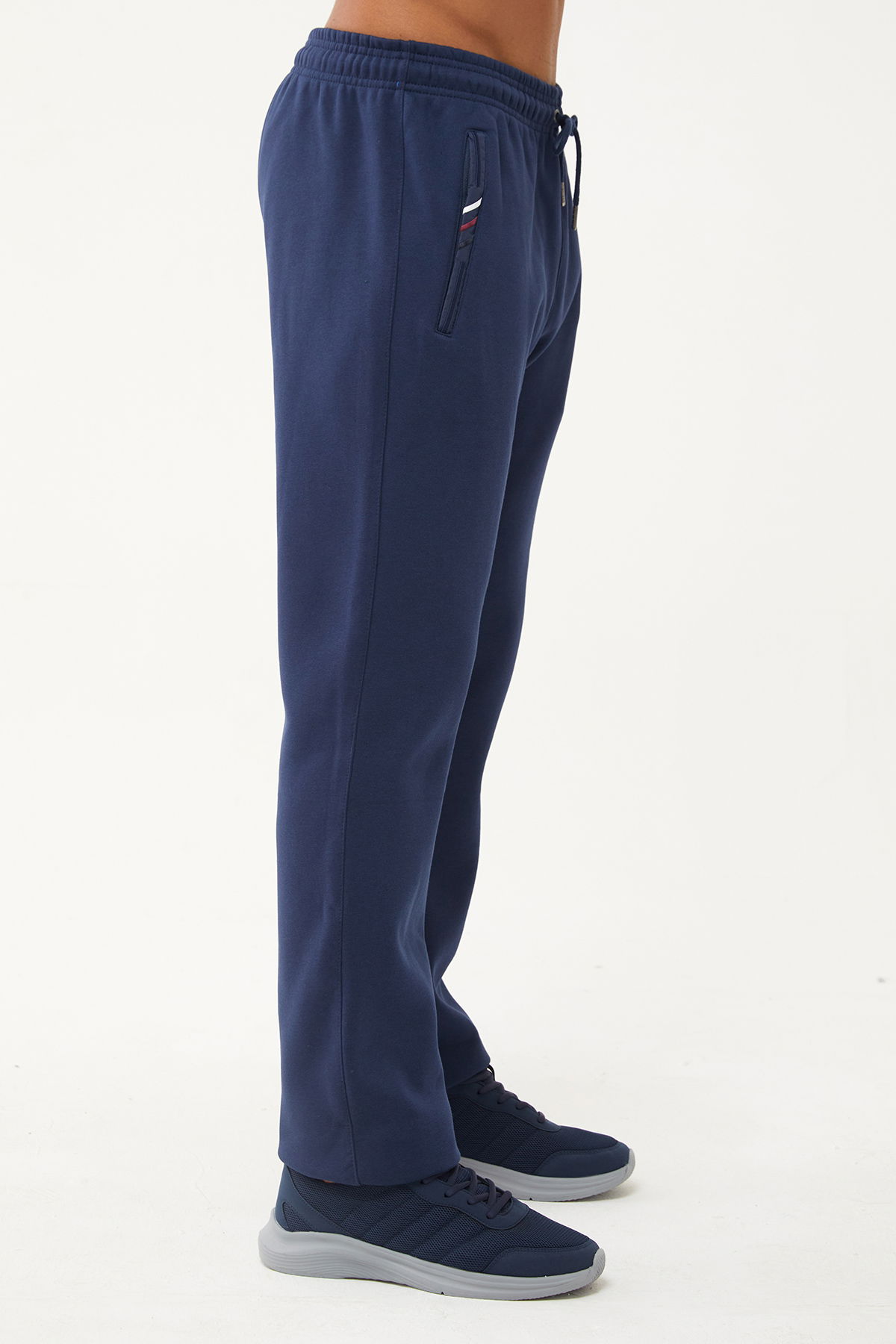 Erkek Lacivert Kışlık Düz Paça İçi Polarlı Eşofman Altı | 0707 - BİLCEE (1)