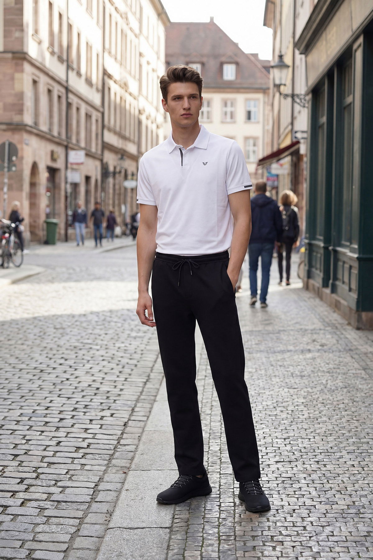 Erkek Fırçalı Yumuşak Dokulu Siyah Pantolon |4823 - BİLCEE