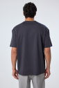 Erkek Gri Oversize Cepli Tişört | 4582 - 5