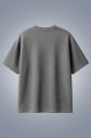 Erkek Gri Melanj Oversize Cepli Tişört | 4582 - 2