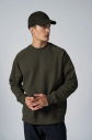 Erkek Haki Bisiklet Yaka Fırçalı Yumusak Dokulu Sweatshırt |4786 - 2