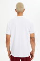 Erkek Beyaz Hızlı Kuruyan Hafif Antrenman Tişört 0094 - 5