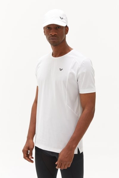 Erkek Beyaz Hızlı Kuruyan Soft Dokunuşlu Serin Tutan Hafif Fitness Antrenman Sporcu Tişört 0657