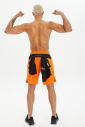 Erkek Turuncu İnce Dokuma Kumaşlı Antrenman Şort 0798 - 10