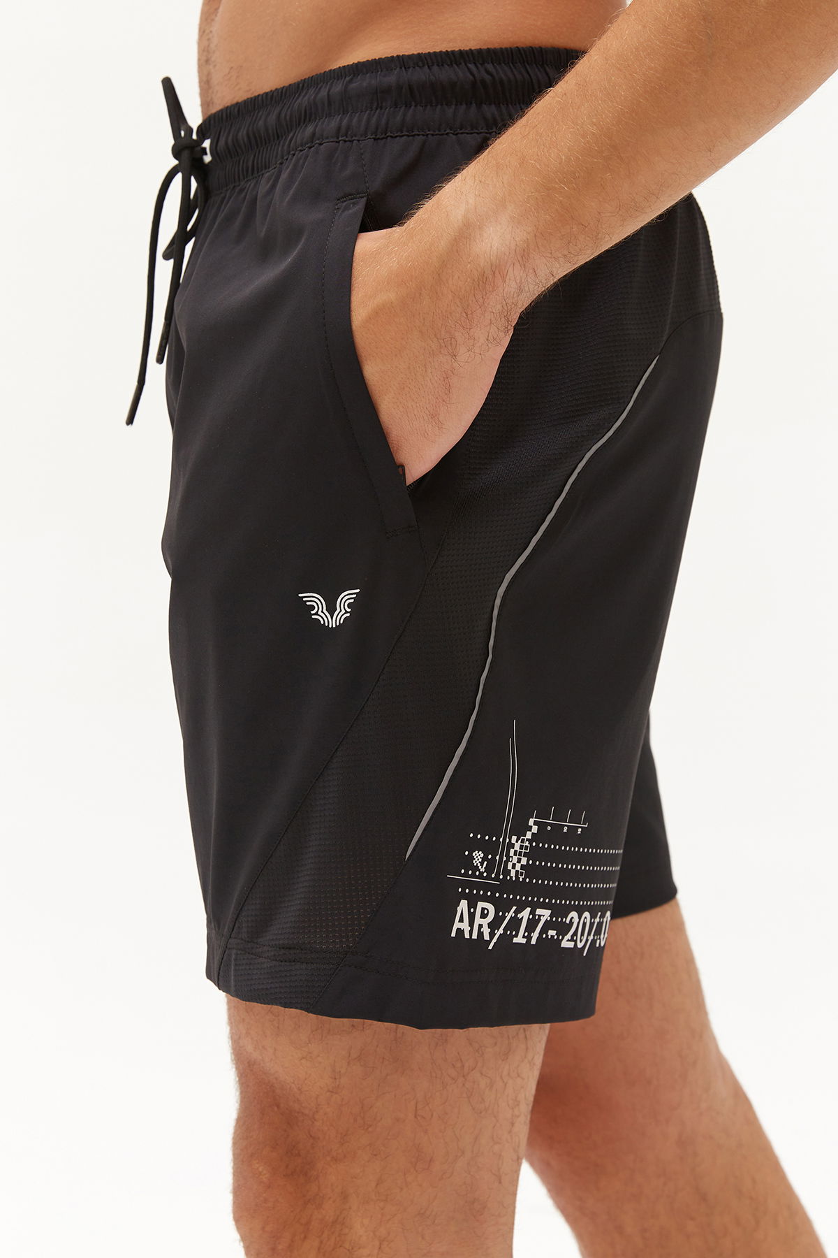 Erkek Siyah İnce Hafif Hızlı Kuruyan Ter Tutmayan Antrenman Training Fitness Sporcu Şortu | 0228 - BİLCEE