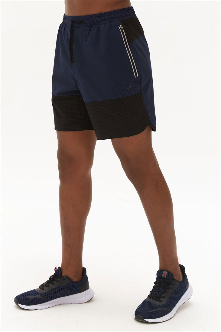 Erkek Lacivert İnce Hafif Hızlı Kuruyan Ter Tutmayan Antrenman Training Fitness Sporcu Şortu | 0716 - BİLCEE (1)