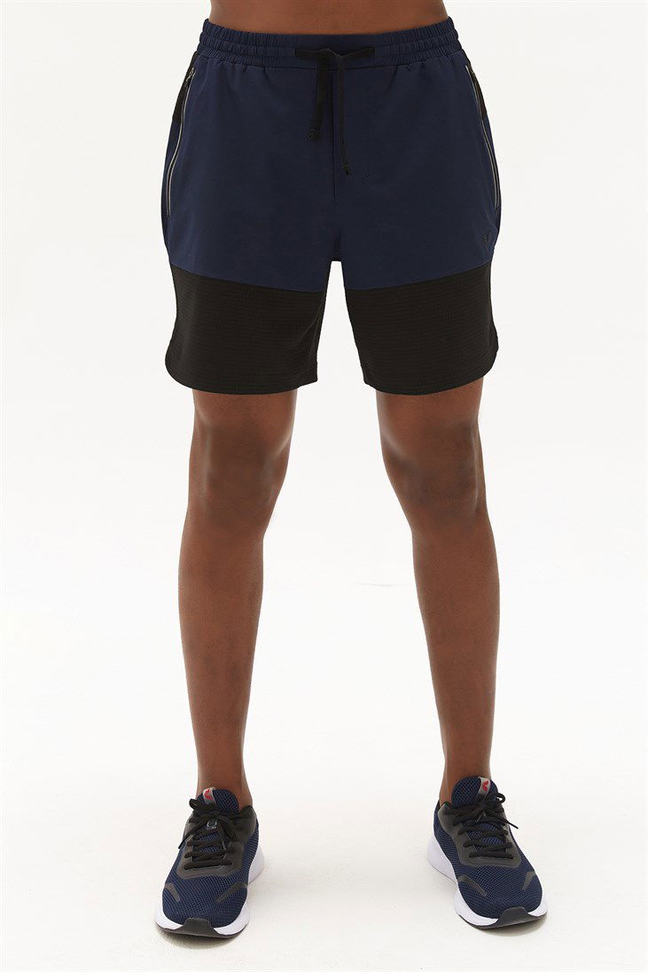 Erkek Lacivert İnce Hafif Hızlı Kuruyan Ter Tutmayan Antrenman Training Fitness Sporcu Şortu | 0716 - BİLCEE