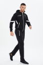 Erkek Siyah Kapüşonlu Düz Paça Eşofman Takımı | 0696 - 16