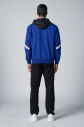 Erkek Saks Mavi Kapüşonlu Düz Paça Eşofman Takımı | 0696 - 6