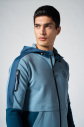Erkek Mavi Kapüşonlu Likralı Pamuklu Eşofman Takım | 1525 - 8