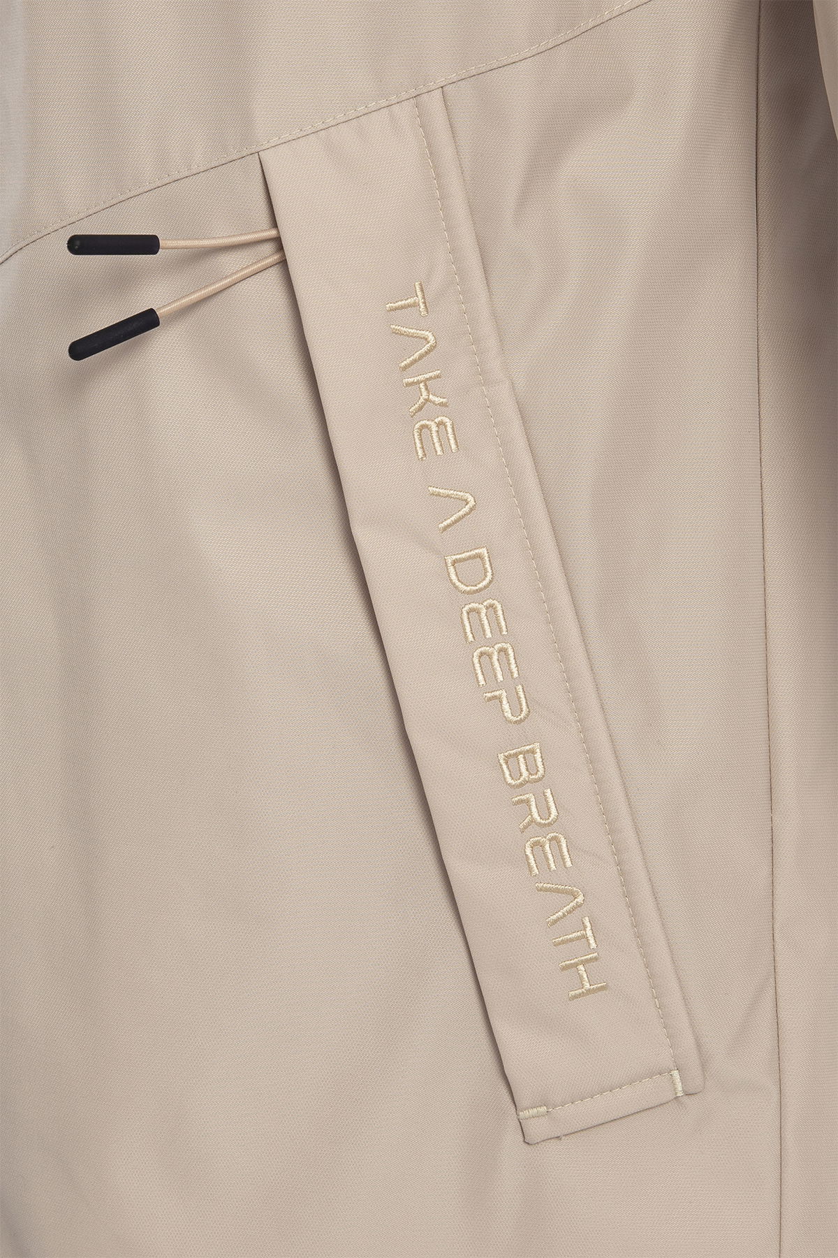 Erkek Krem Kapüşonlu Fermuarlı Yağmurluk | 8437 - BİLCEE (1)