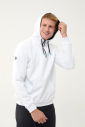 Erkek Beyaz Kapüşonlu Yarım Fermuarlı Kanguru Cepli Sweatshirt 1546 - 7